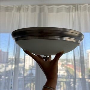 Modern Silver and White Ceiling Light Fixture